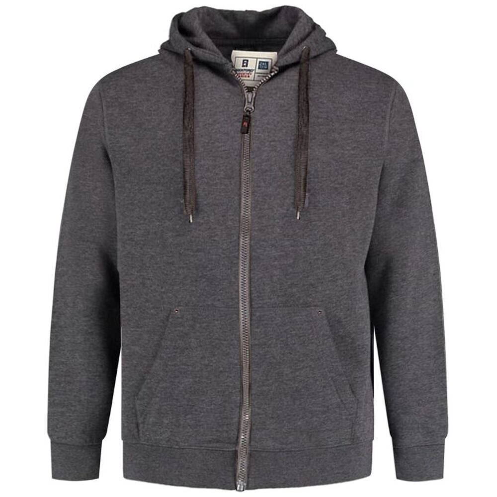 Duke Mens D555 Rockford Cantor Heavyweight Kingsize Full Zip Hoodie / Grey